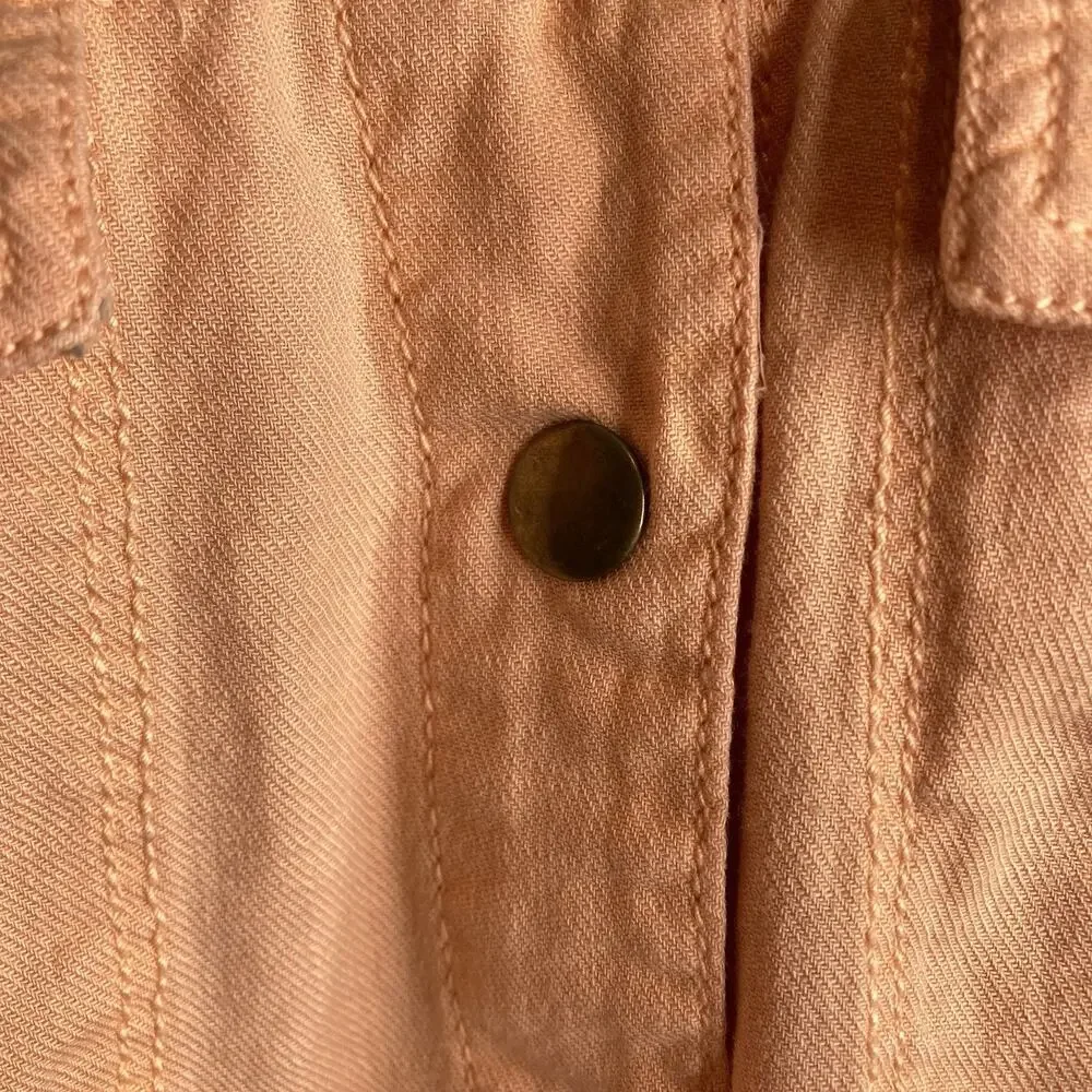 Pilcro Peach Button-Front Oversized Jacket - Picture 9 of 13